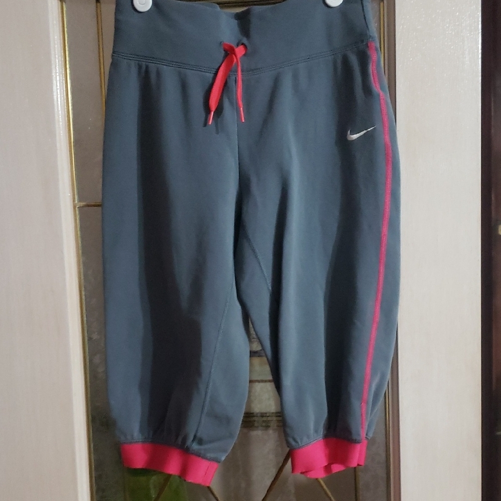 Nike Dri-Fit Gray and Pink Bottoms. SIZE M